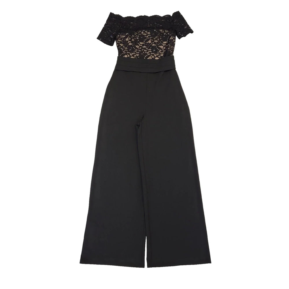Sistaglam Black Sequin Formal Evening Jumpsuit Women's UK 10 BNWT W28 L32 H852