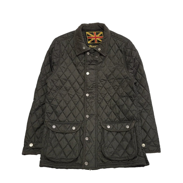 7eventy Grey Zip & Snap Quilted Jacket UK Men's S K368