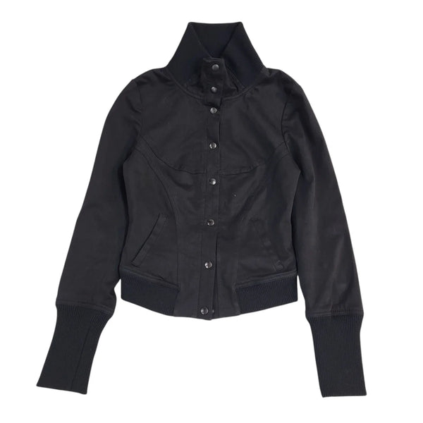 Max & Co Petite Black Snap Fasten Jacket UK Women's Size S