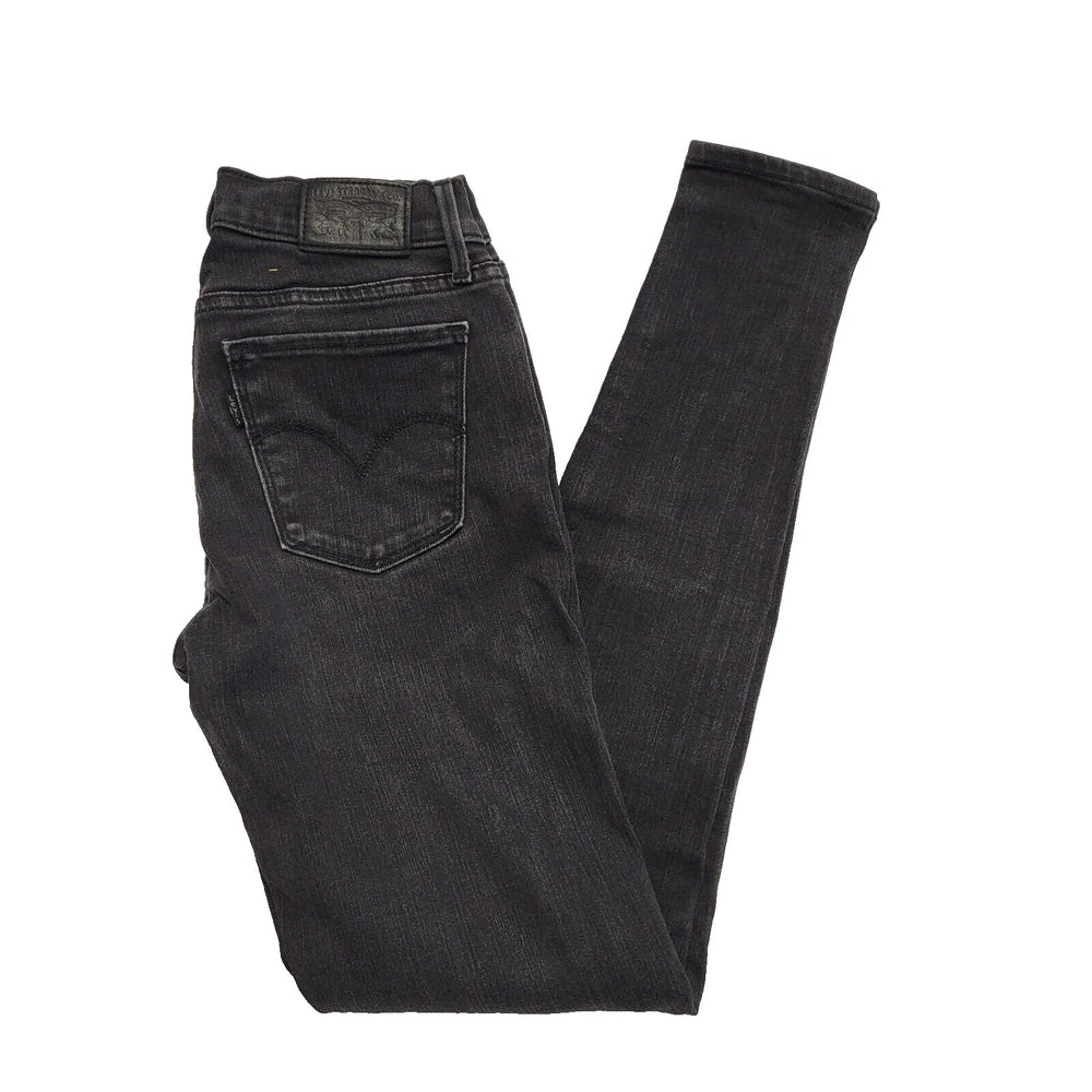 Levi's 710 Black Super Skinny Denim Jeans Uk Women's S W27 L30 L169