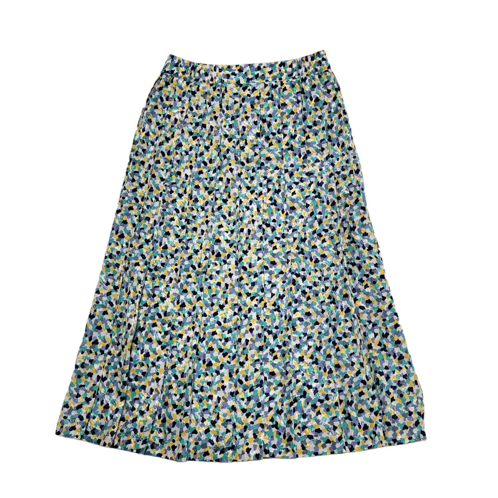 Lilet Paris Vintage 80's Multicoloured Retro Button Front Skirt Womens UK 12