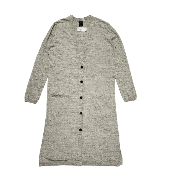 Gap Cardigan Grey Long Button Up BNWT Womens UK M CC187