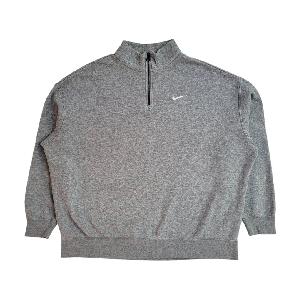 Nike Grey High Neck 1/4 Zip  Casual Sweatshirt UK Men's M EE635