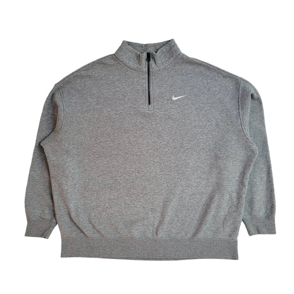 Nike Grey High Neck 1/4 Zip  Casual Sweatshirt UK Men's M EE635