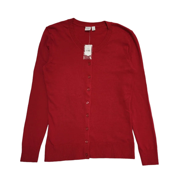 Gap Red Button Cotton/Nylon Cardigan Women's uk S 8 eu 36 BNWT H336
