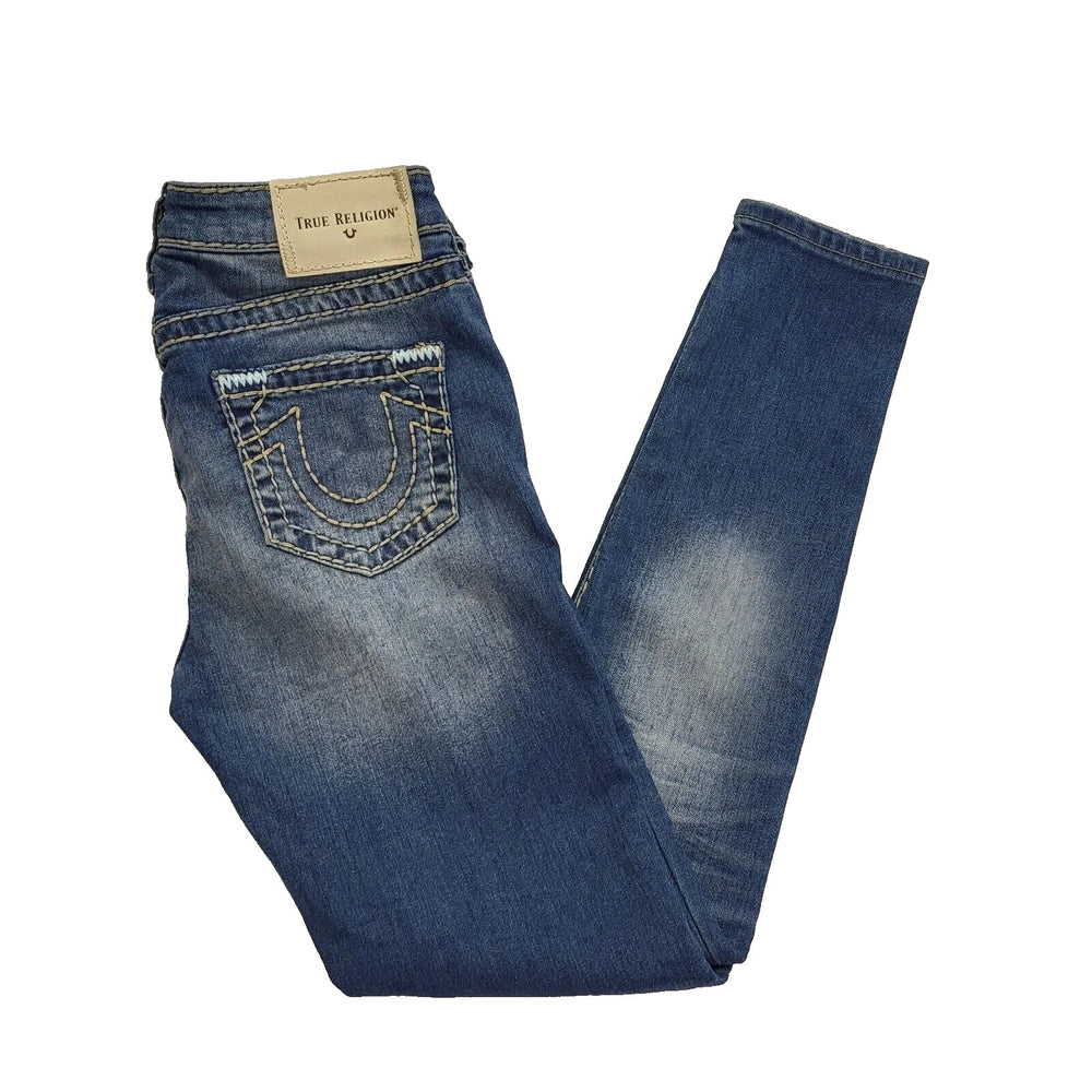 True Religion Dark Blue Skinny Denim Jeans UK Women's 8 W27 L29 L469