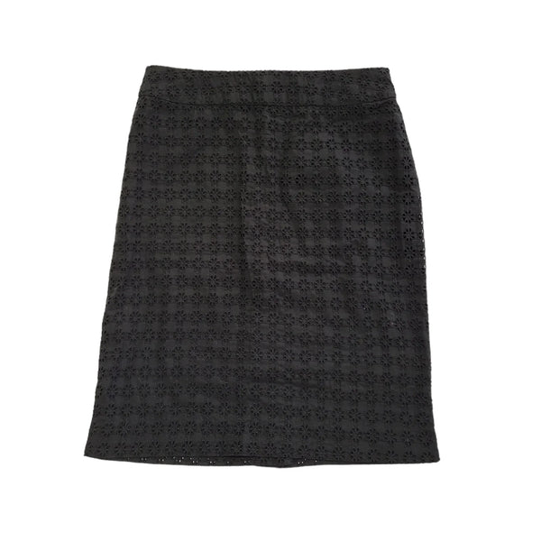Jigsaw Black Lucia Broderie Pencil Skirt Uk Women's Size 10 Bnwt W28 DD108