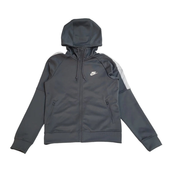 Nike Sports Hoodie Grey Full Zip Modern UK Men's Size M