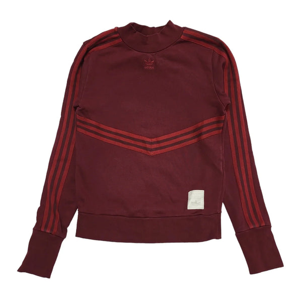 Adidas Burgundy Long Sleeve Sports Sweatshirt UK Women's L 12 K607