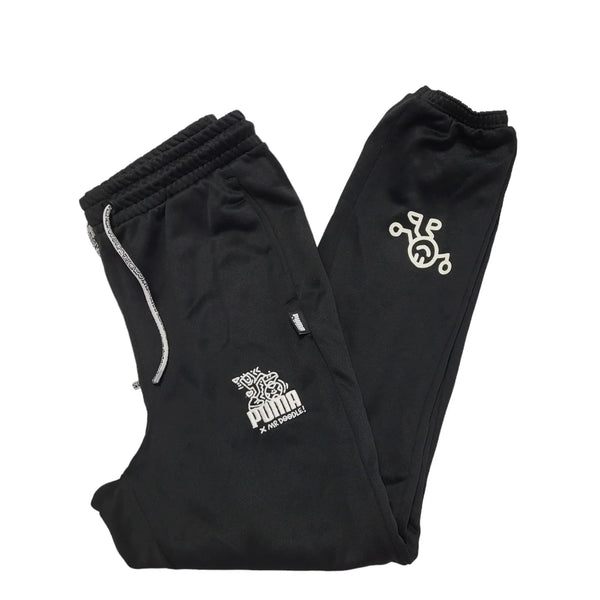 Puma Black Tapered Tracksuit Bottoms/Joggers Womens UK Size M 10-12 W29 L26 DD3