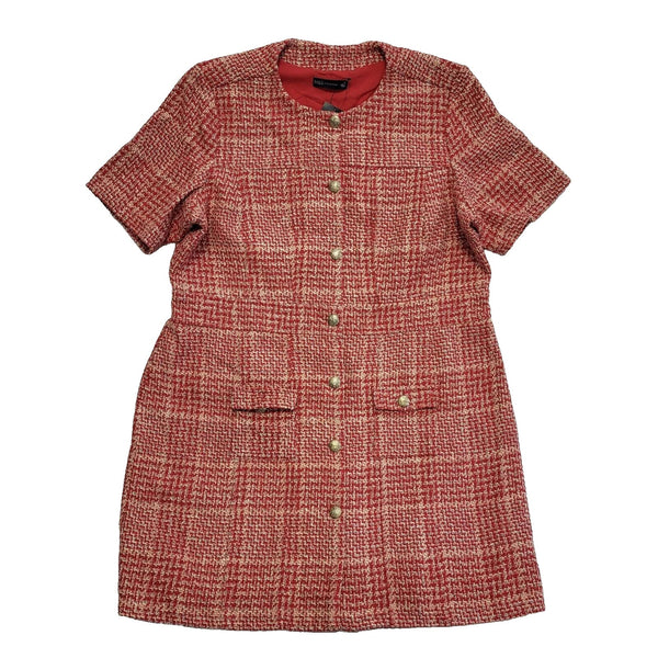 M&S Fit Summer Smock Dress Pink Button Uk Women's Size 20 Bnwt L323