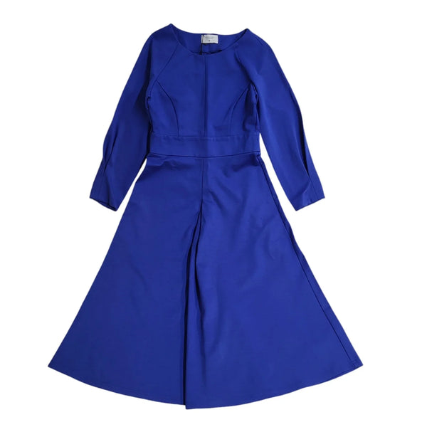 Carolina Cavour Blue Flame 3/4 Sleeve Dress UK Women's Size S Bnwt EE694