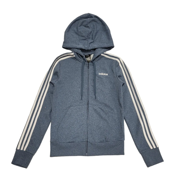 Adidas Hoodie Full Zip Drawstring Blue BNWT Womens UK Size XS BB552