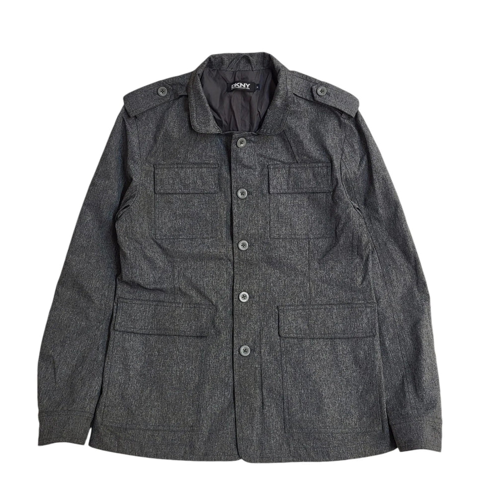 DKNY Dark Grey Button Casual Jacket Uk Men's Size Medium EE495