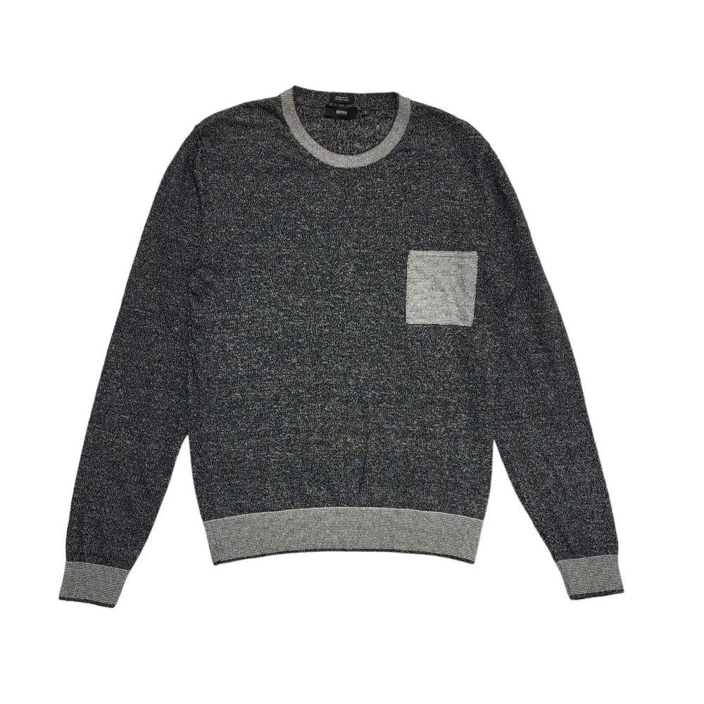 Hugo Boss Blue/Grey Jumper Long Sleeve Crew Neck Mens UK S CC189