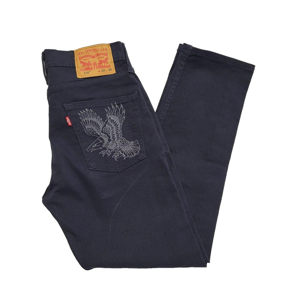 Levi's Dark Blue Slim Straight Denim Jeans Uk Men's / Women's 10 W29 L30 L405
