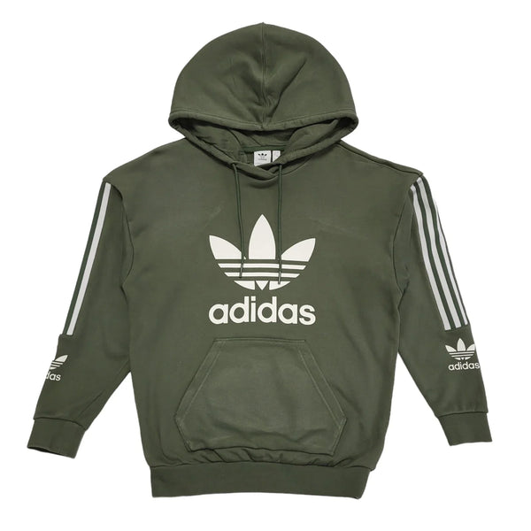 Adidas Green Pullover Sports Drawstring Hoodie Womens UK Size 8 CC745