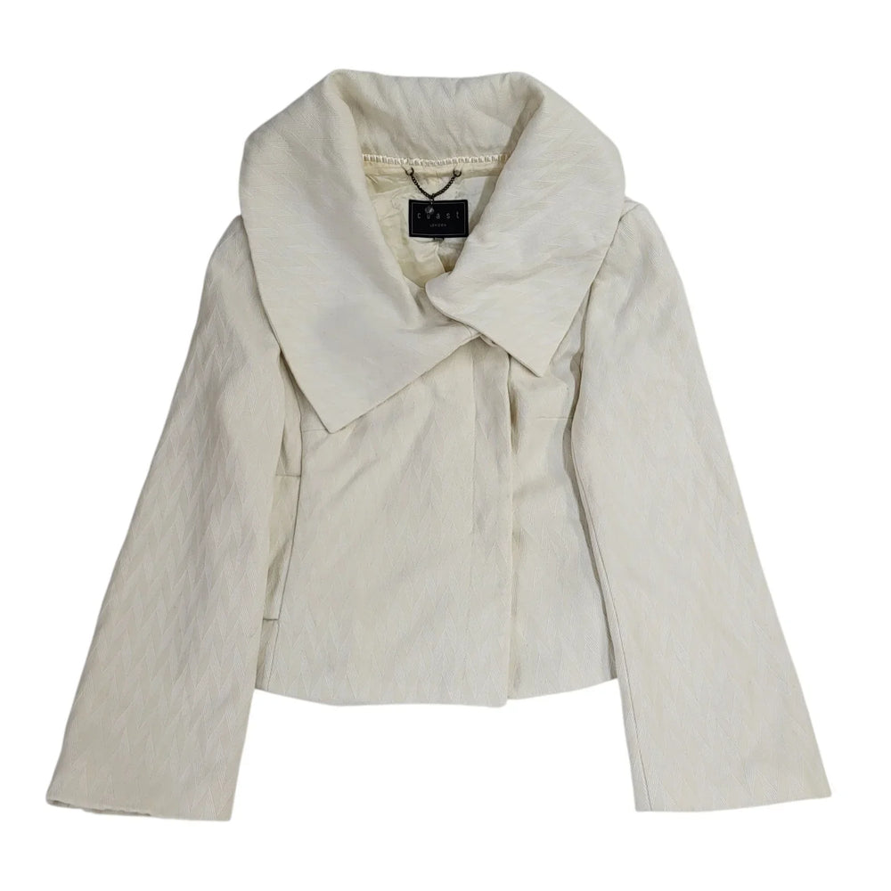 Coast London Cream Wool Blend Dress Jacket Uk Women's L 12 L761
