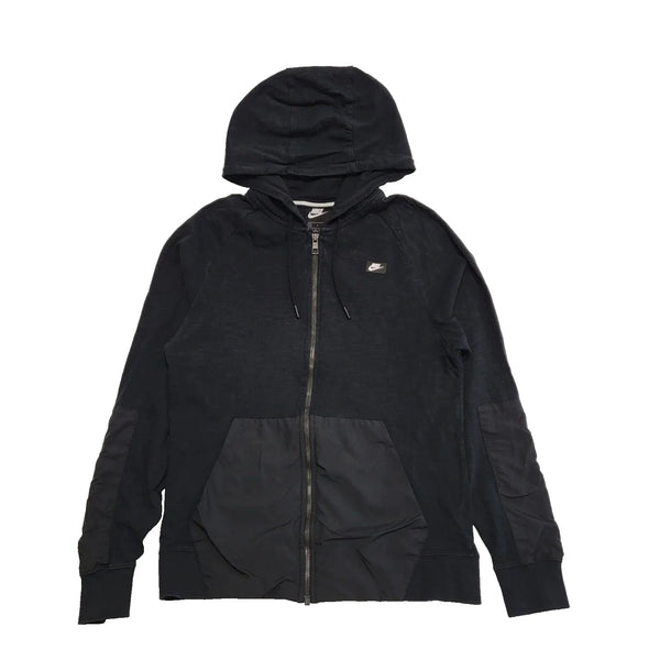 Nike Black Zipped Drawstring Sweatshirt Hoodie UK Men's S K305