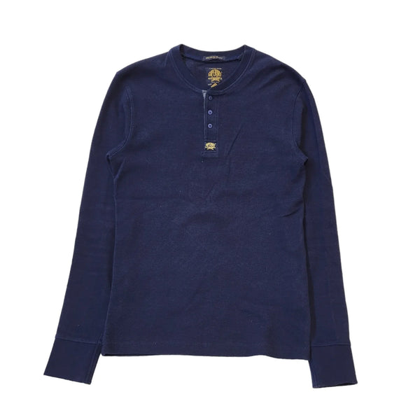 Superdry Navy Blue 1/4 Button Long Sleeve Jumper Men's Uk M eu 50 H412