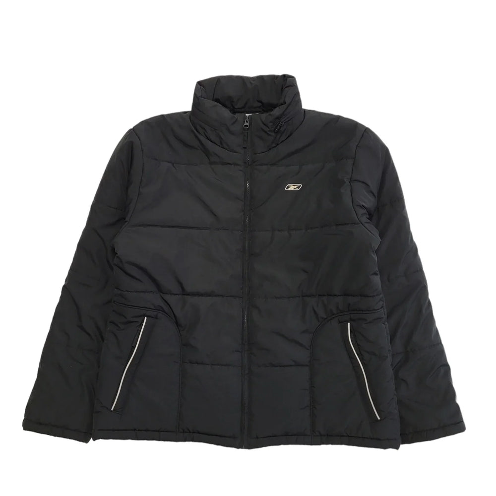 Reebok Black Zipped Sports Quilted Jacket UK Women's XL BB656
