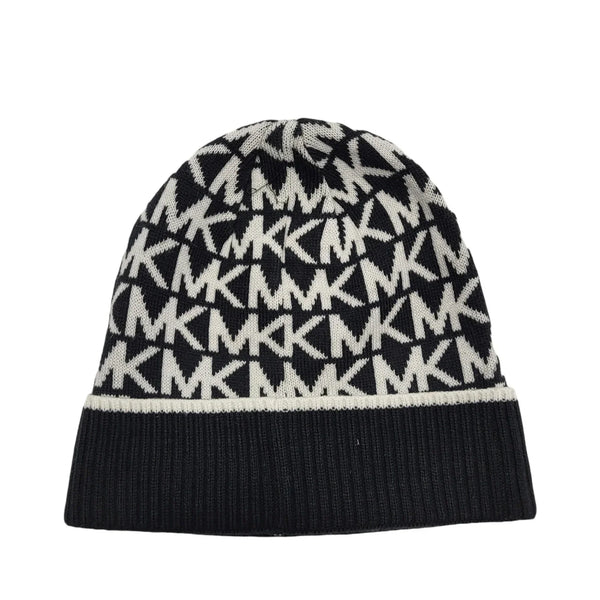 Michael Kors Black & White Beanie Hat UK Women's One Size DD292