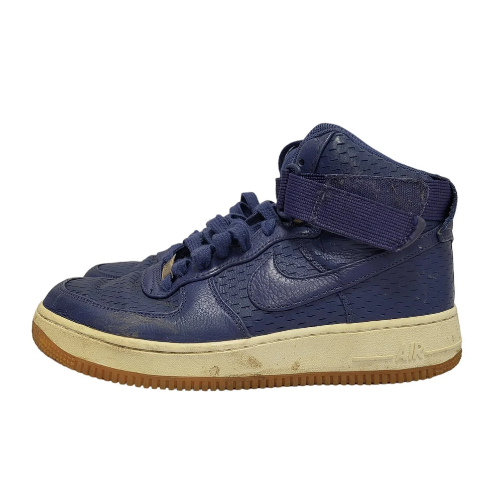 Nike Air Force 1 HI PRM Blue & White Lace Up Trainers Uk Men's Size 7.5 AB301