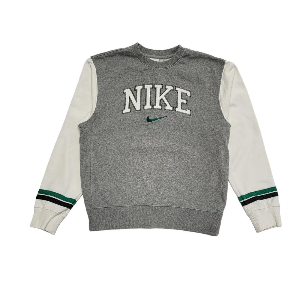 Nike Spell Out  Sweatshirt Sports Grey & White Long Sleeve Mens UK Size S BB592
