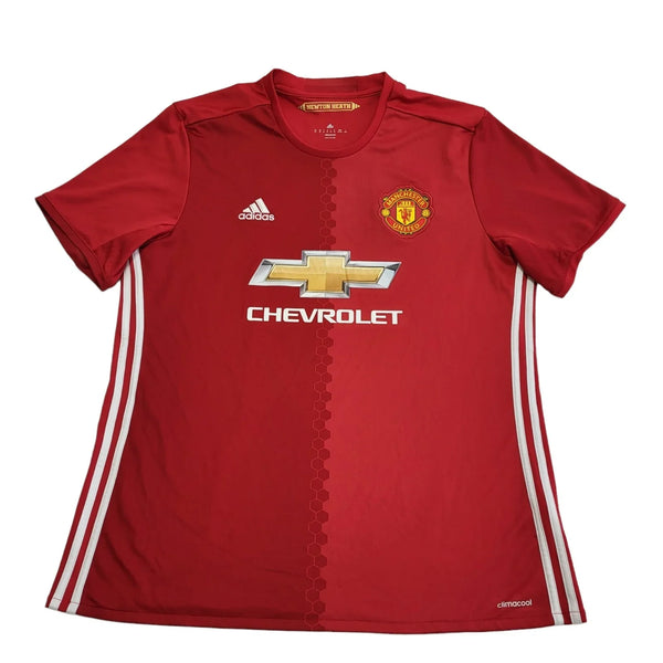 Adidas Red Manchester Utd 2106 Home Kit Football Shirt UK Men's XL L536