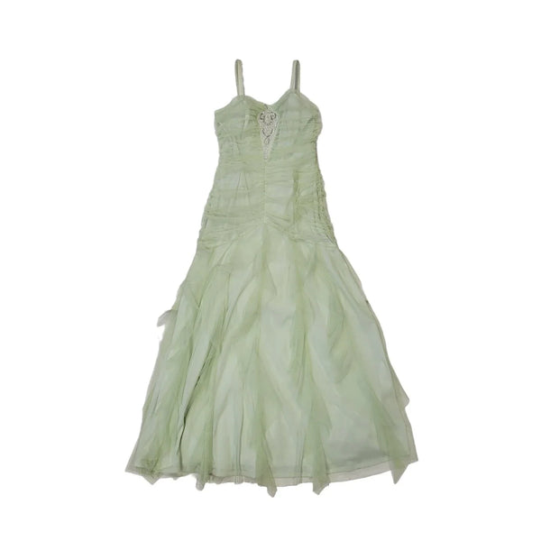 Jessica McClintock Y2K Light Green Prom Dress Women's 12
