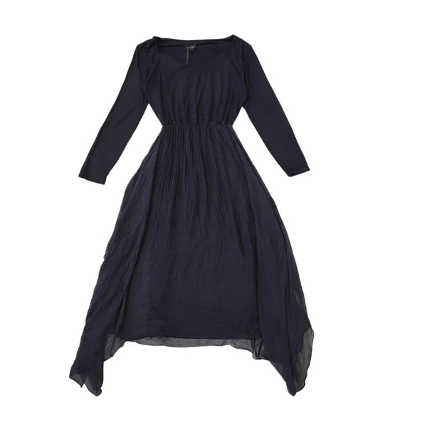 Phase Eight Navy 3/4 Sleeve Stephanie Silk Dress Uk Women's Size S Bnwt EE115