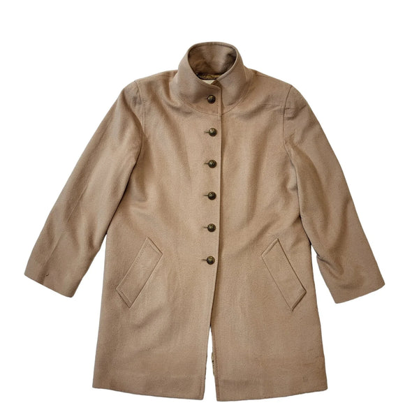 Jaeger 80s Vintage Beige Button Up Women's Coat Size 14