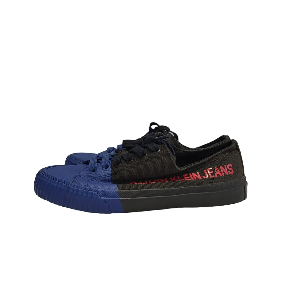 Calvin Klein Blue Black Lace-up Sports Pumps Trainers Uk Women's Size 3