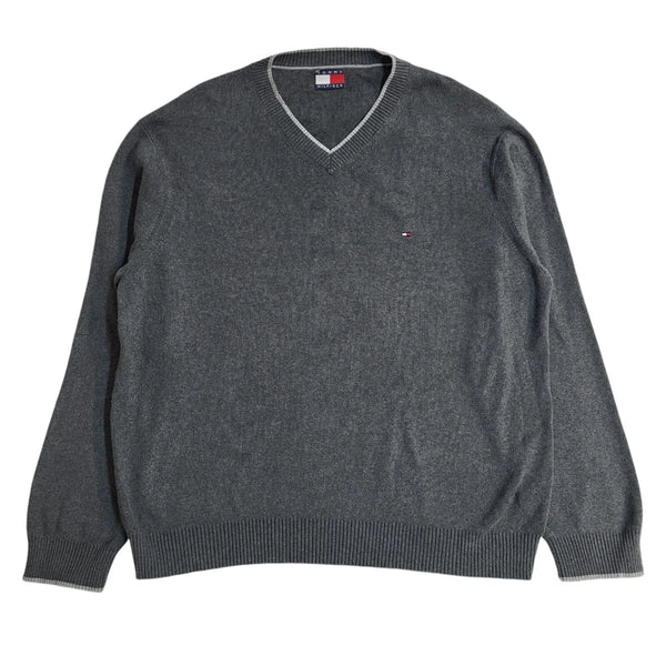 Tommy Hilfiger Grey V-Neck Jumper UK Men's Size XL EE793