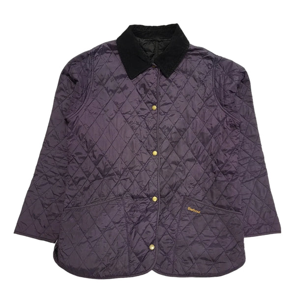 Barbour Purple Padded Shaped Liddlesdale Quilt Jacket UK Women's 14 H703