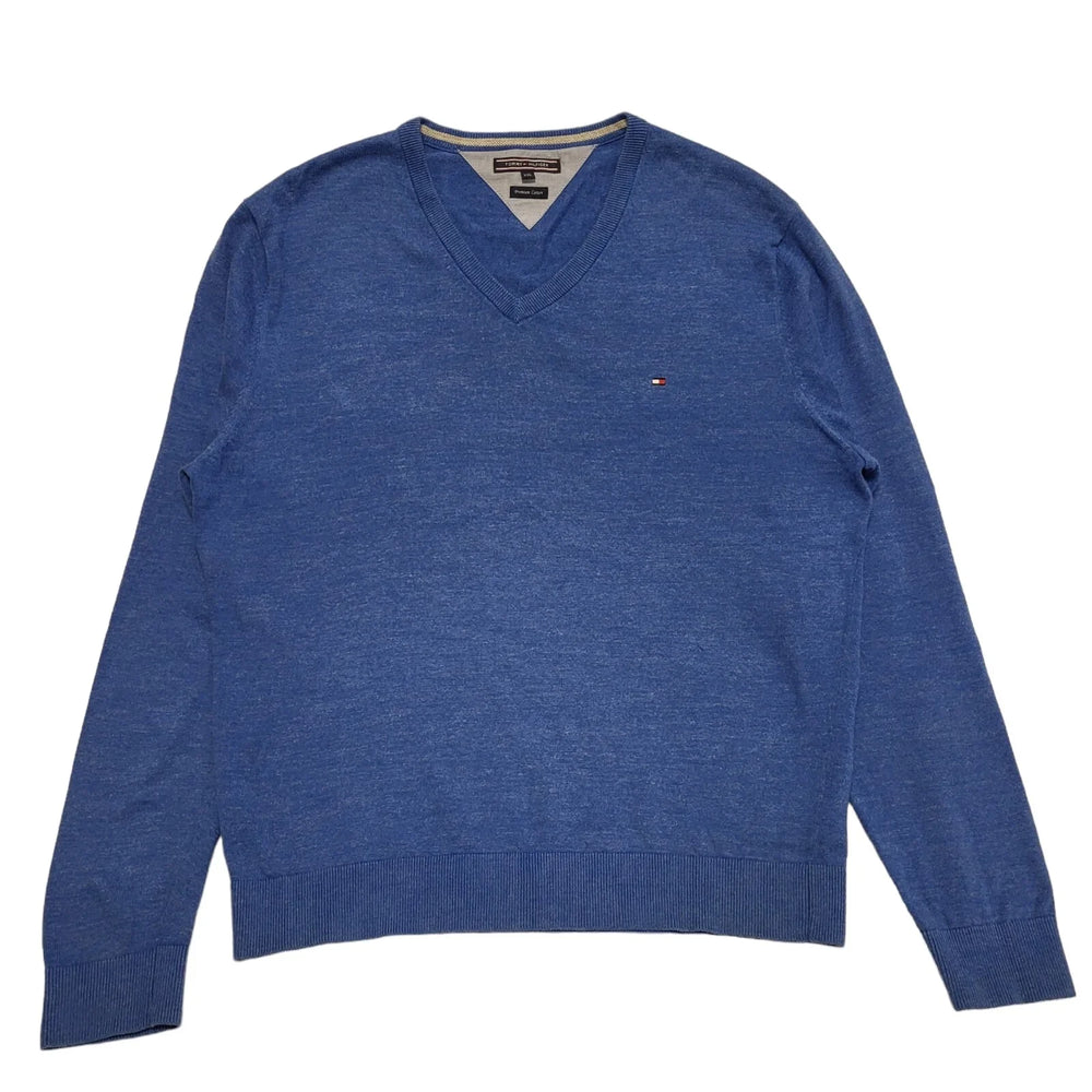 Tommy Hilfiger Blue V-Neck Long Sleeve Jumper Men's  uk 2xL eu 60 H575