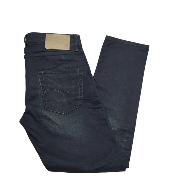 Jack Jones Dark Blue Straight Leg Button Denim Jeans Men's M W32 L30 BB470