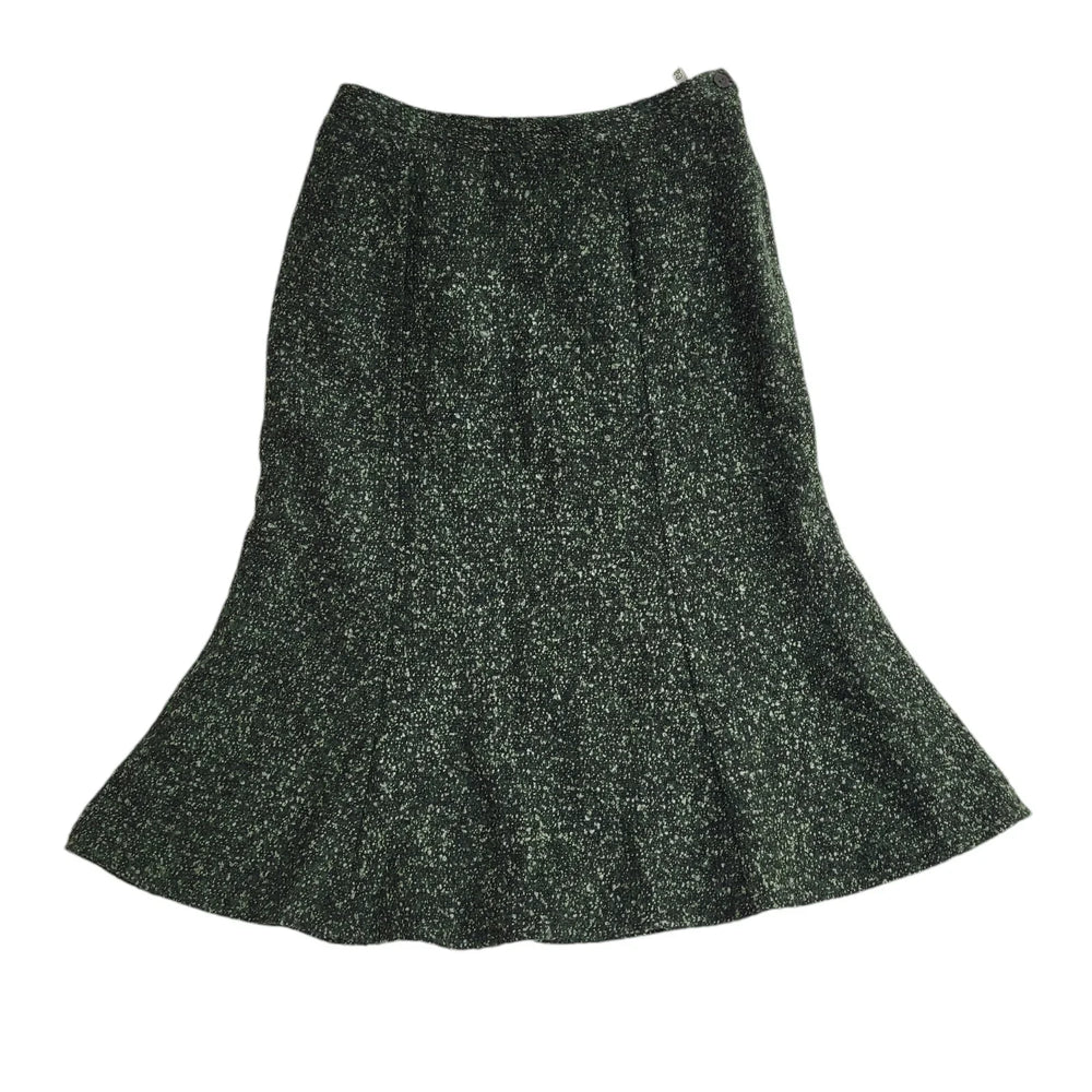 Eastex Vintage 80's Green A-Line Midi Skirt Women's Size 10 W28