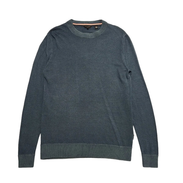 Ted Baker Blue Crew Neck Cotton Jumper Uk Men's Small BB808
