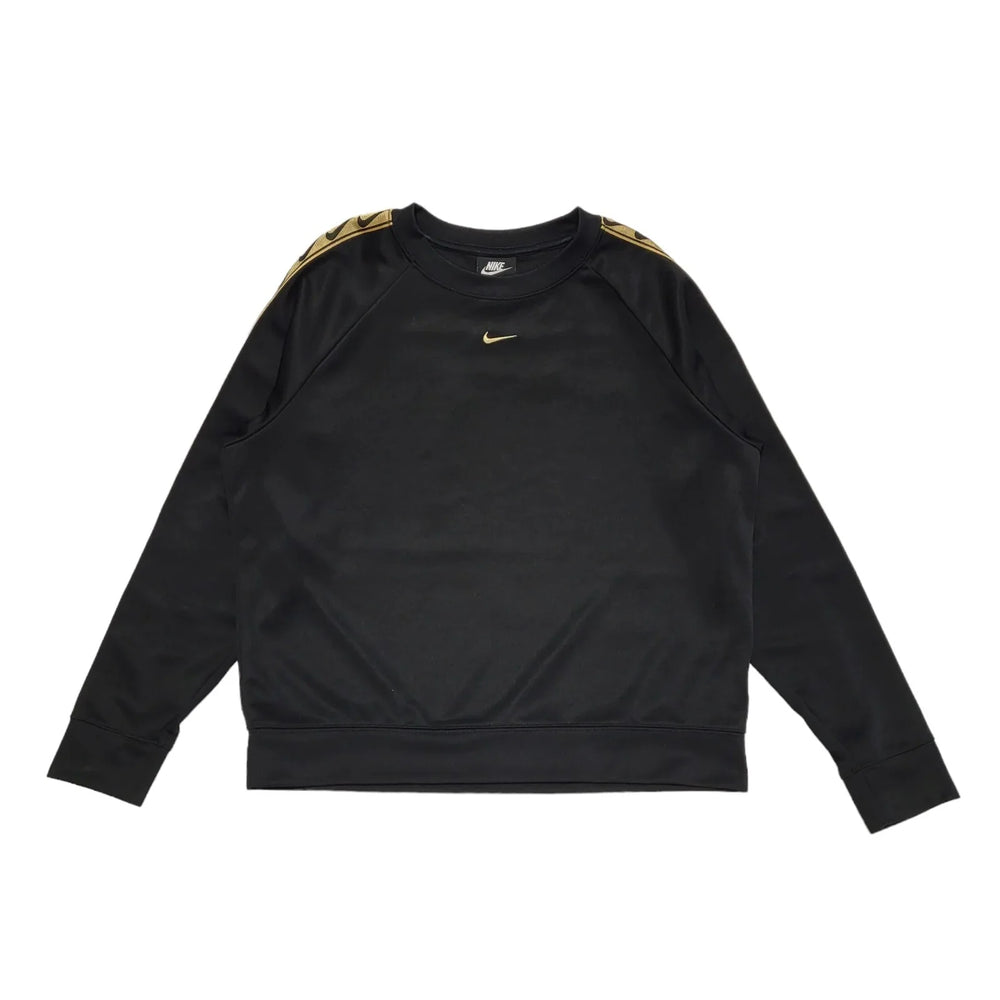 Nike Black Crew Neck Oversized Long Sleeve Sports Sweatshirt Womens UK M CC758