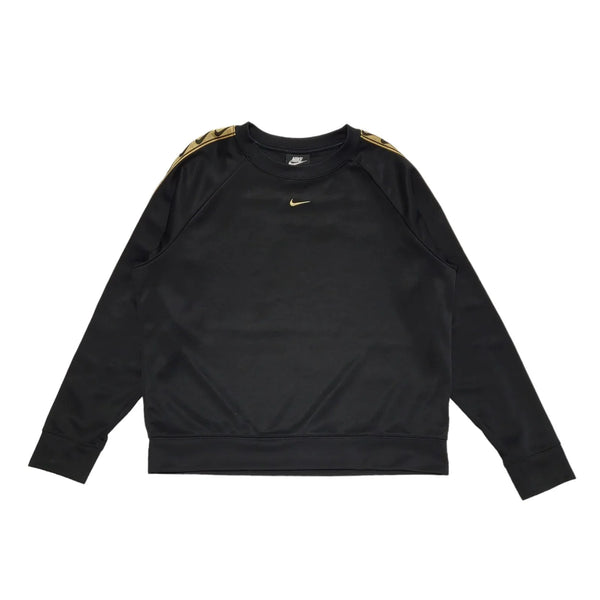 Nike Black Crew Neck Oversized Long Sleeve Sports Sweatshirt Womens UK M CC758
