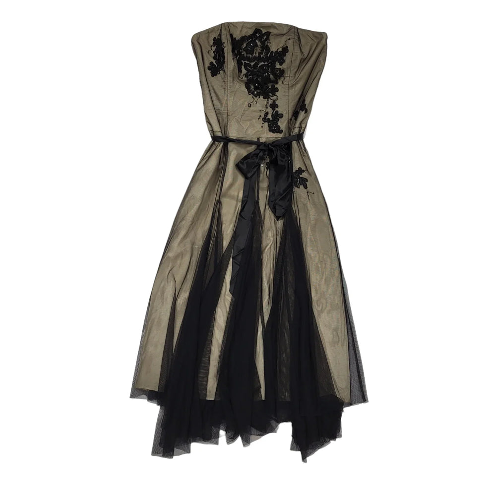 Monsoon Monte Carlo Black Lace Prom Women's Dress UK m 10 BNWT rrp £160 K417