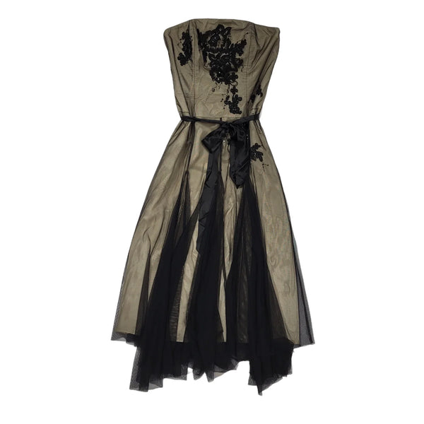 Monsoon Monte Carlo Black Lace Prom Women's Dress UK m 10 BNWT rrp £160 K417