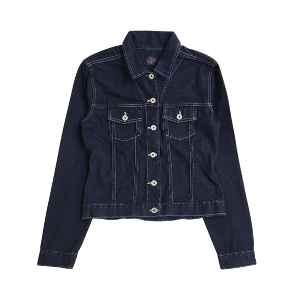 Tommy Jeans Blue Collared Button Front Denim Jacket 90s UK Women's Size S