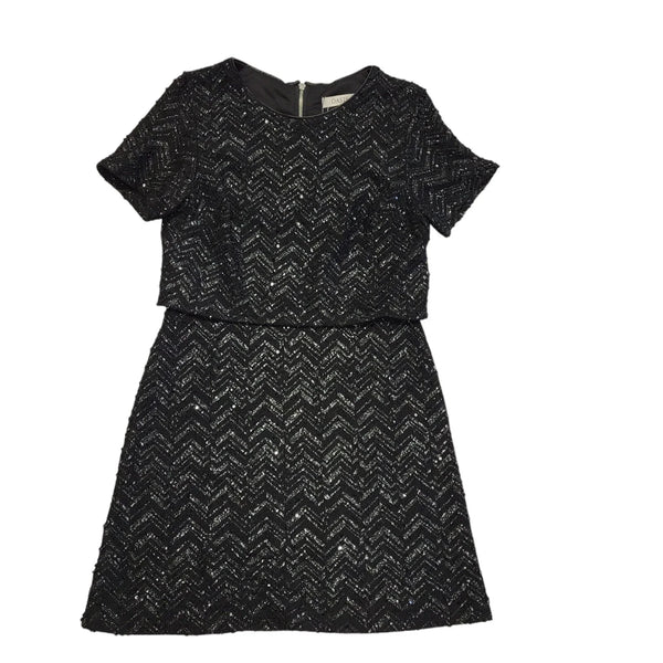 Oasis Black Short Sleeve Evening Dress Uk Women's Size S Bnwt CC454