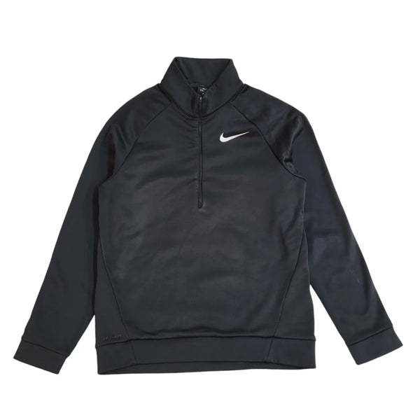 Nike Black 1/4 Zip Sports Modern Tracksuit Top Jacket UK Men's Size S