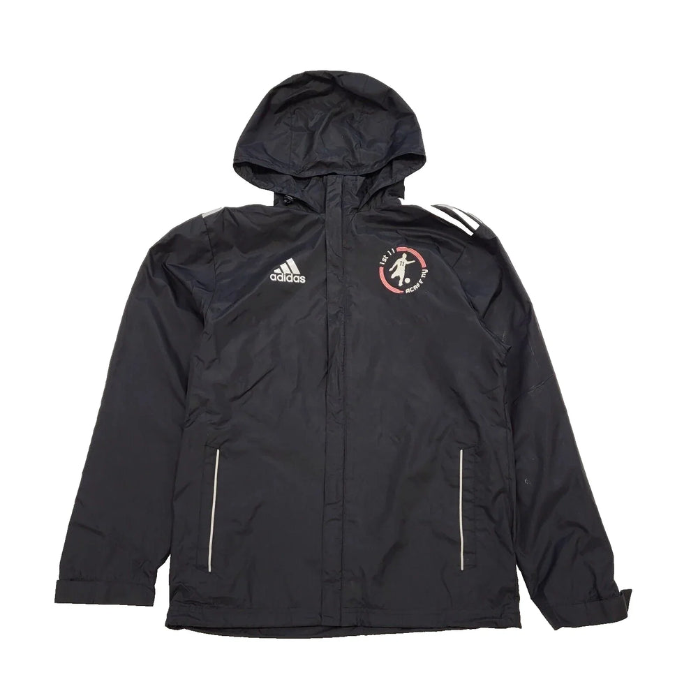 Adidas Black Zipped Lightweight Hooded Sports Jacket Uk Men's Small K66