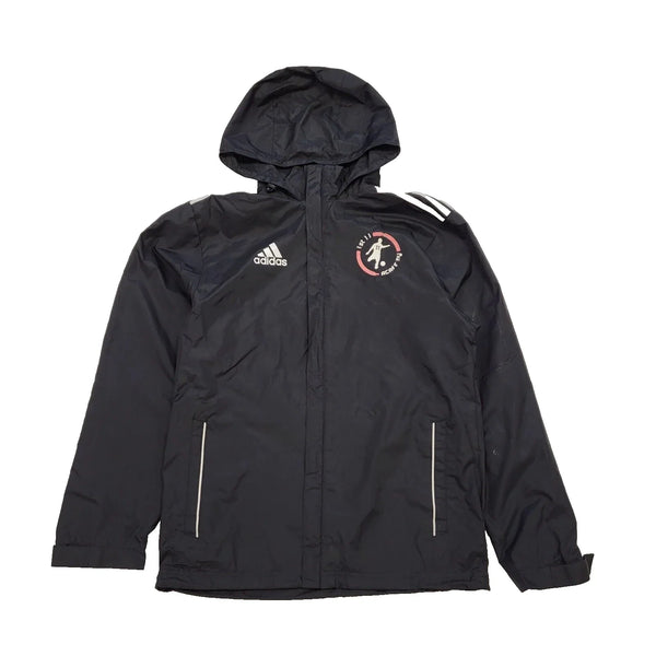 Adidas Black Zipped Lightweight Hooded Sports Jacket Uk Men's Small K66
