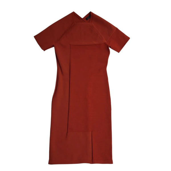 Alexander Wang Dress Bodycon Terracotta  Stretch UK Women's XS 6 L792