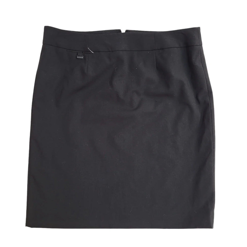 Calvin Klein Black Zipped Straight/Pencil Skirt Uk Women's Size 14 W32 EE828